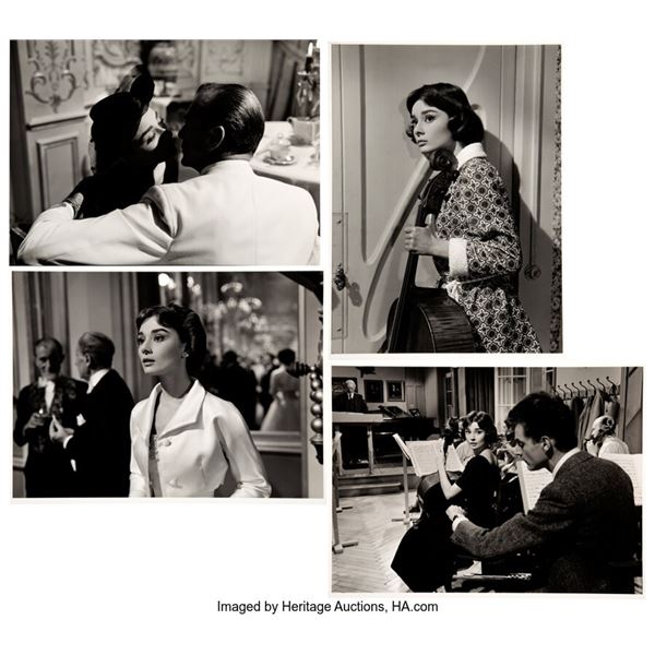 Audrey Hepburn Owned Love in the Afternoon Photos (4). Four large and gorgeous p