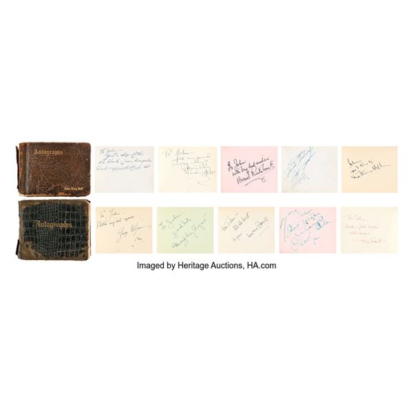 Hollywood Stars Collection of Signatures in Two Autograph Books. A vast collecti