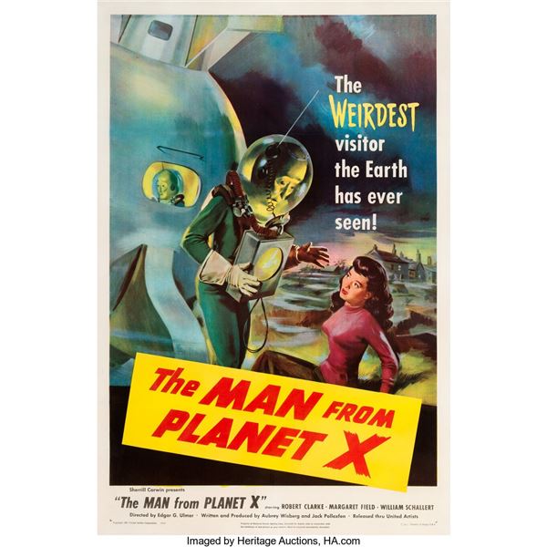 The Man from Planet X Movie Poster. A theatrical one-sheet for the 1951 sci-fi f