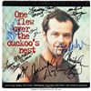 Image 1 : One Flew Over the Cuckoo's Nest Cast/Crew Signed Laserdisc Jacket.  A jacket for