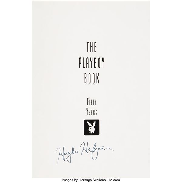 Hugh Hefner Signed The Playboy Book: Fifty Years Hardcover Book (Taschen, 2005).