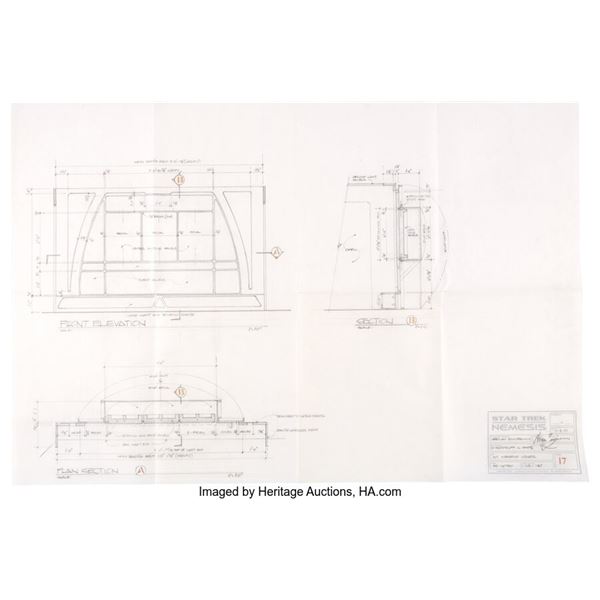 Star Trek: Nemesis Blueprints and Drawings. A vast collection, housed in a box,