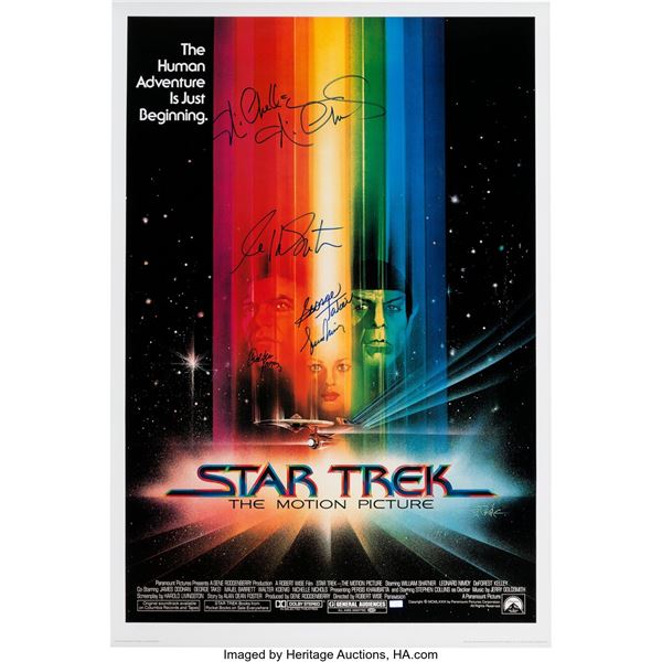Star Trek: The Motion Picture Theatrical One-Sheet Signed by Main Cast. A modern