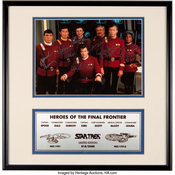 Star Trek Cast Signed Photo (1992). This is a framed photo in a limited edition