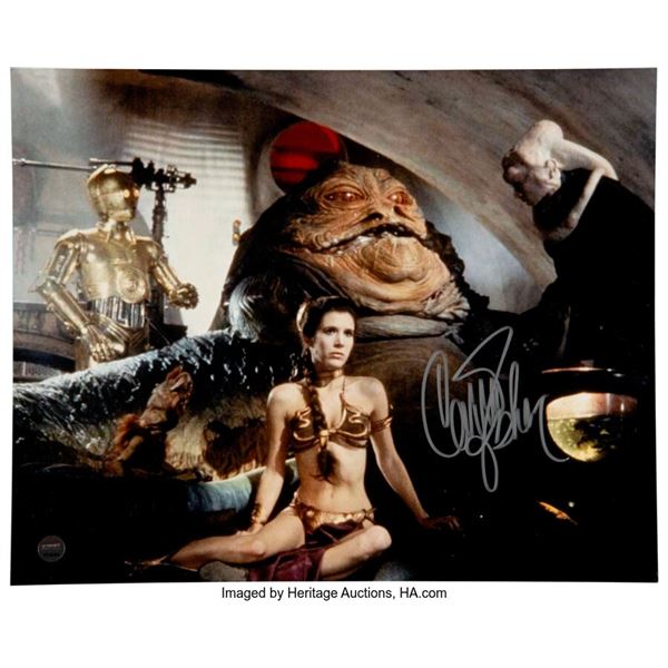 Star Wars/Carrie Fisher Signed Return of the Jedi Promo Photo.  A 10" x 8" colo
