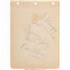 Image 1 : The Three Stooges Signed and Inscribed Album Page.  A toned album page signed (a