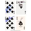 Image 1 : Tombstone Cast Signed Playing Cards (4). Four playing cards (Ace of Spades, Ace