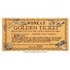 Image 1 : Willy Wonka and the Chocolate Factory Cast Signed Golden Ticket. A Golden Ticket