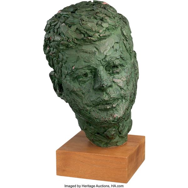 Trini Lopez Owned Bust of JFK Gifted by LBJ With Signed Photo. Three items owned