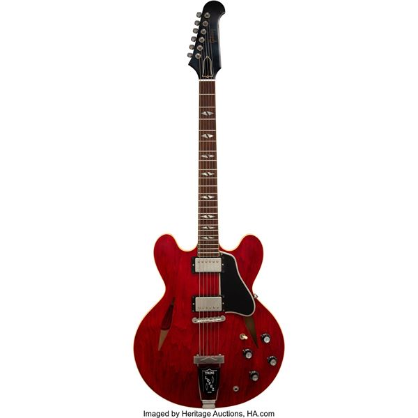 Trini Lopez Gibson ES 335 Reissue Prototype Electric Guitar. A cherry-colored pr