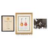 Image 1 : Trini Lopez Gibson Guitar Framed Ad and Nominee Award. Two main items related to