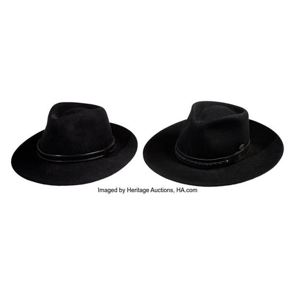 Trini Lopez Owned Hats (2). Two black hats in different sizes, personally owned