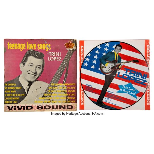 Trini Lopez Teenage Love Songs (King, 863) Vinyl LP and This Land Is Your Land P