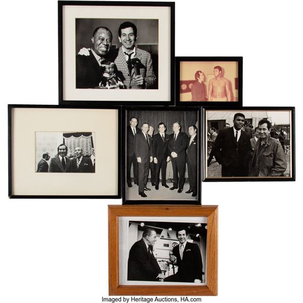 Trini Lopez Framed Photos With Ed Sullivan, Muhammed Ali, Frank Sinatra, Louis A