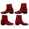 Image 3 : Trini Lopez Stage Worn Red Leather Boots. A pair of red leather boots worn onsta