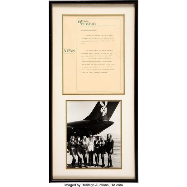 Trini Lopez Playboy After Dark Framed Letter, Brown Book, and Photos. A collecti