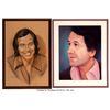 Image 1 : Trini Lopez Personally Owned Portrait Paintings (2). A collection of two large p