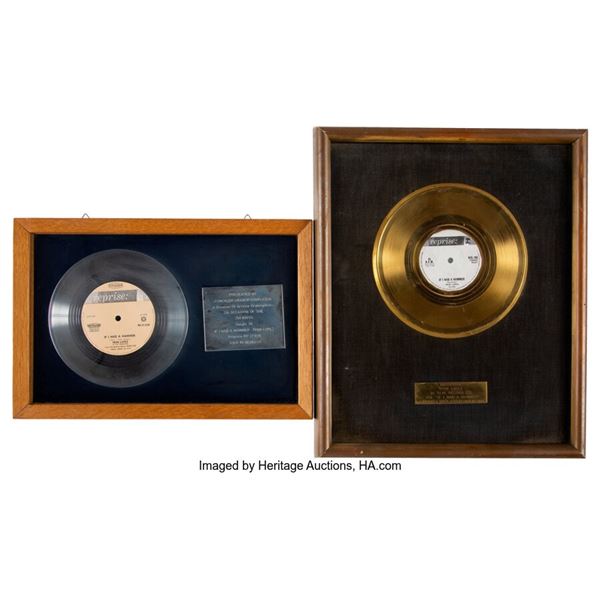 Trini Lopez Personally Owned "If I Had a Hammer" In-House Sales Awards (2). Two