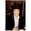 Image 2 : Trini Lopez Stage Used Hat. A black hat (with a color photo of Trini wearing it)