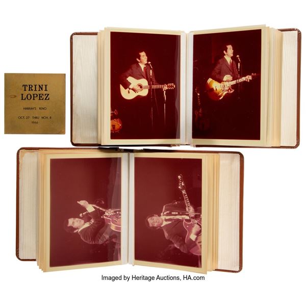 Trini Lopez Photo Albums (2). Labeled from Harrah's in Reno, Nevada, these two b