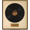 Image 1 : Trini Lopez First Record 78 RPM Acetate Matted and Framed. Placed on white matte
