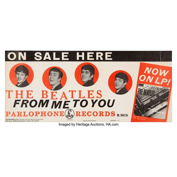 The Beatles 1963 U.K. "From Me to You" / Please Please Me Promo Poster. An origi