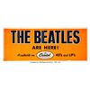 Image 1 : The Beatles Are Here! 1964 Capitol Records Promotional Banner. An original Capit