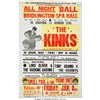Image 1 : The Kinks 1965 "All Day and All of the Night" British Concert Poster. A large, o