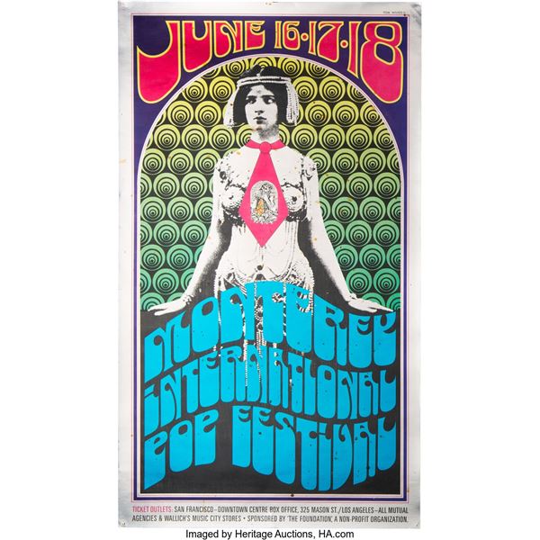 Jimi Hendrix / Janis Joplin / The Who - 1967 Monterey Pop Festival Poster (AOR-3