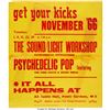 Image 1 : Pink Floyd 1966 Very Early "Psychedelic Pop" London Concert Poster. An original