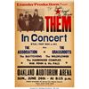 Image 1 : Them 1966 Boxing-Style Concert Poster Signed by Van Morrison (AOR-2.277). An ori