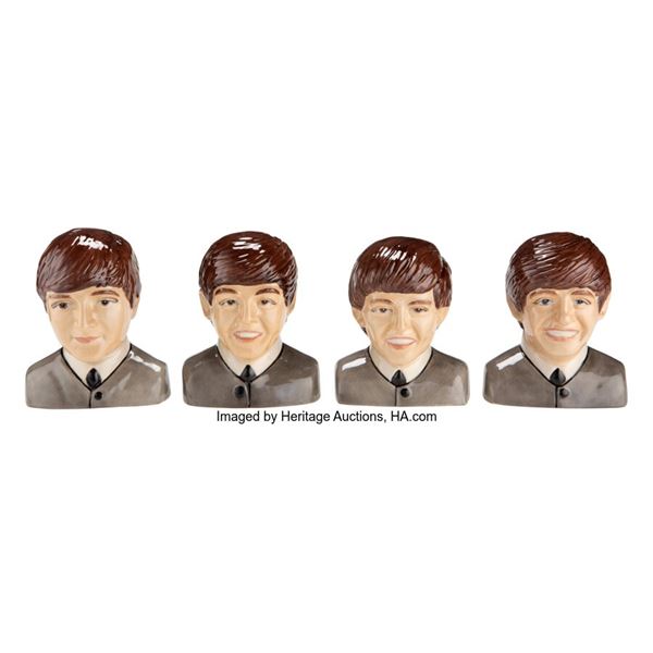 The Beatles Legends of Pop 1964 Suits Busts (4) (Peggy Davies Ceramics). A set o