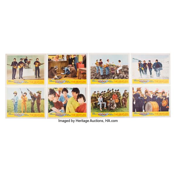 The Beatles Help! Complete Lobby Card Set (8) (United Artists, 1965).  In their