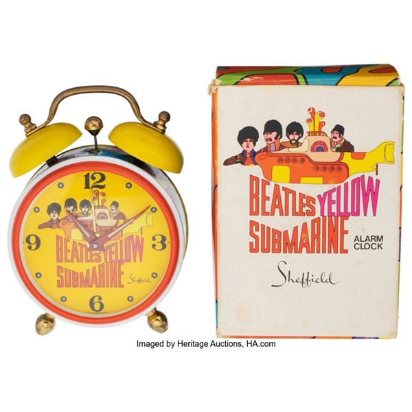 The Beatles Yellow Submarine Alarm Clock by Sheffield With Box & Instructions (U