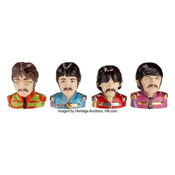 The Beatles Legends of Pop Sgt. Pepper Busts (4) (Peggy Davies Ceramics). A set