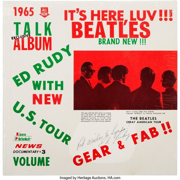 The Beatles It's Here, Luv!!! 1965 Talk Album- Rarest Version Sealed & Signed by
