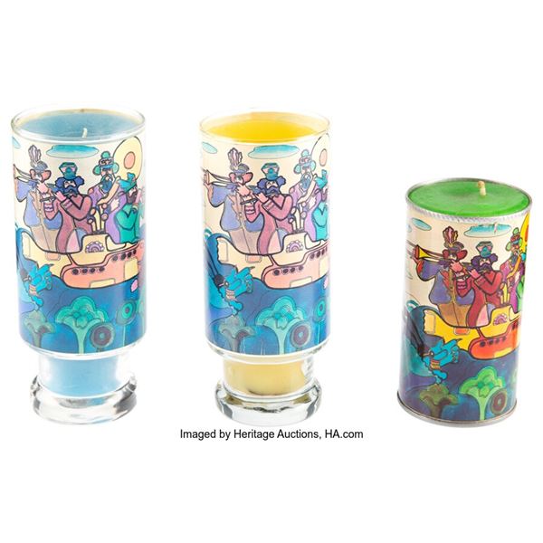 The Beatles Yellow Submarine Set of Three Poster Candles (Concept Development, 1