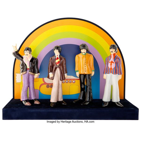 The Beatles Yellow Submarine Set of Four Fab Figurines With Stage (Goebel, 2006)