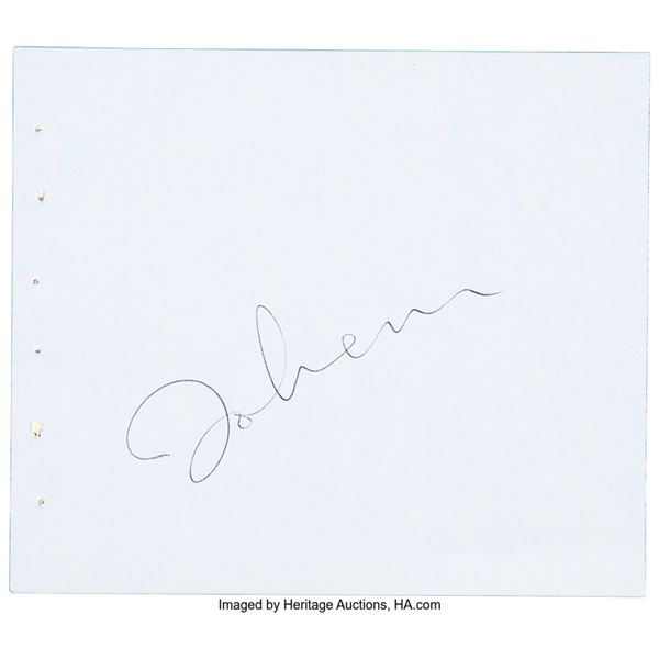 John Lennon Signed Slip of Paper. Obtained in New York City in October of 1979,