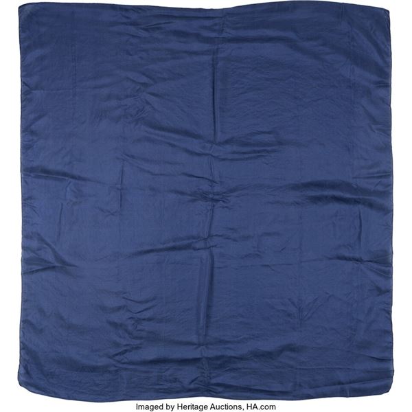 Elvis Presley Personally Owned Navy Blue Scarf. A navy blue scarf (measures appr