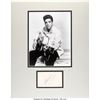 Image 1 : Elvis Presley Signed Card In Matte.  A white card signed by the King with a blue