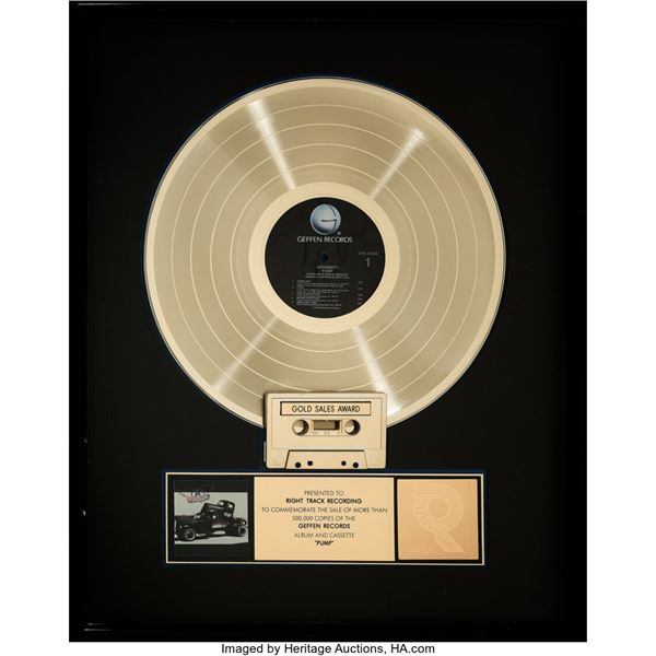 Aerosmith Pump RIAA R Hologram Gold Sales Award.  A gold sales award for the hit