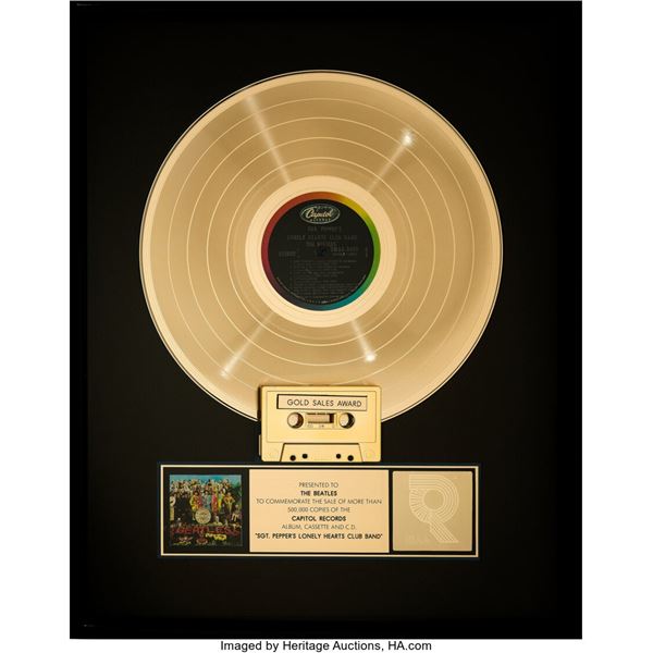 The Beatles Presented Sgt. Pepper's Lonely Hearts Club Band RIAA R Hologram Gold