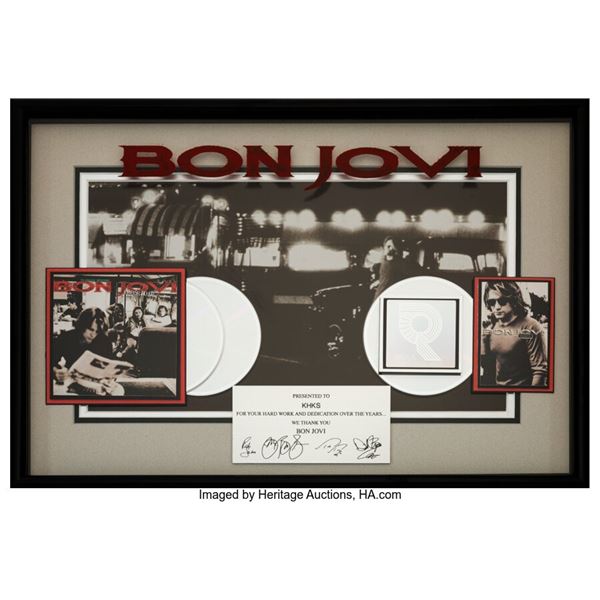 Bon Jovi Cross Road RIAA R Hologram Appreciation Award. An appreciation award (w