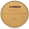 Image 1 : Kathy Mattea Grammy Presenter Bronze Medal (1990). A Grammy presenter's medal, c