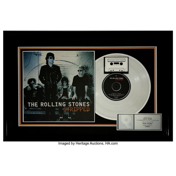 The Rolling Stones Stripped RIAA R Hologram Platinum Award (Virgin). An award fo