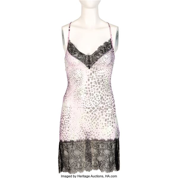 Cher Worn Risk Andres Sarda Chemise with Black Lace Trim. A Risk Andres Sarda ch