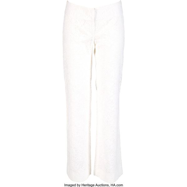 Cher Worn Dolce & Gabbana White Lace Pants (2005). A pair of Dolce & Gabbana pan