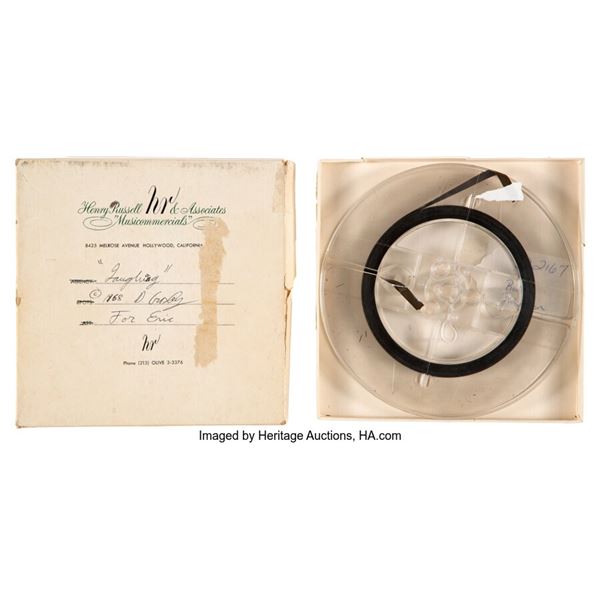 David Crosby Signed and Inscribed "Laughing" Reel Box With Reel (1968).  A ½" x
