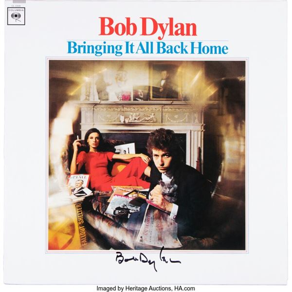 Bob Dylan Signed Bringing It All Back Home Reissue Vinyl LP (Columbia, CL 2328).